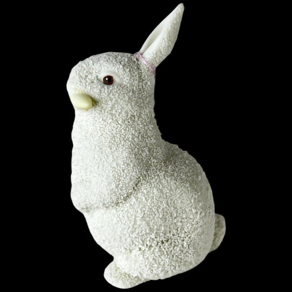 1996 Snowbabies Dept 56 Bunny Rabbit Figurine Vintage Easter Carrot Hand Painted - Picture 4 of 10